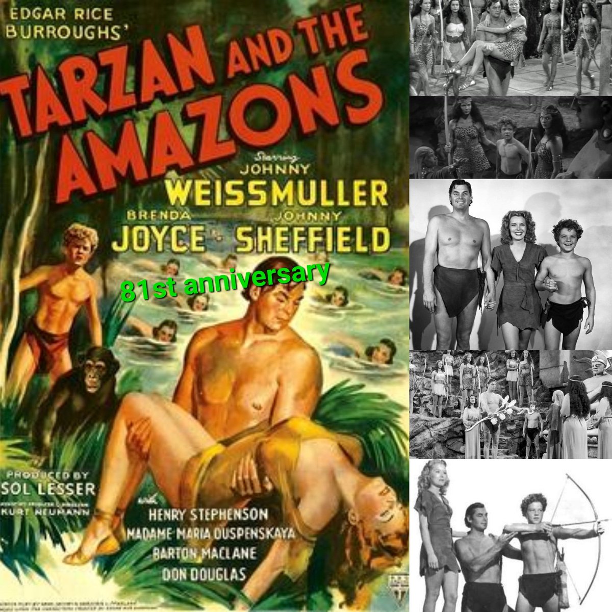 ArenStenslie's tweet photo. Today also marks the #81stanniversary of #RKORadioPictures's "#TarzanAndTheAmazons".
#TarzanAndTheAmazons1945 #Tarzan #Jane #Boy #TarzanAndJane #TarzanBoy #CheetaTheChimp #SirGuyHenderson #AmazonQueen #Ballister #Anders #Brenner #Splivens #Athena https://t.co/VF9slQQ6Yp
