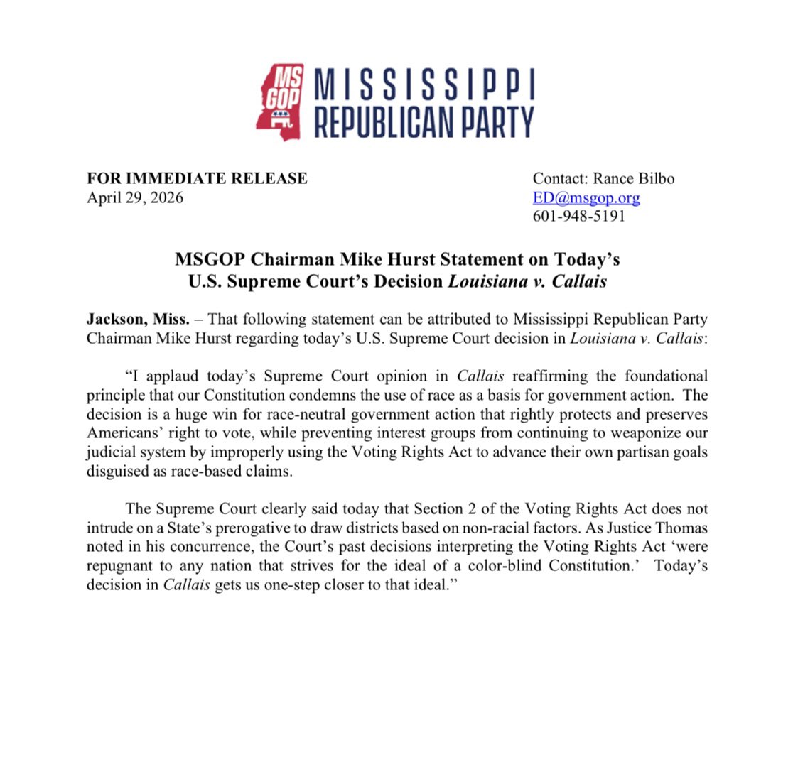 Mississippi GOP tweet media