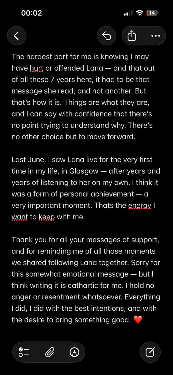 LanadelreyStats's tweet image. I know this is a very long text, and it’s addressed to those who have been with me here all this time. It doesn’t call for a response, and I don’t know how long I’ll leave it up.