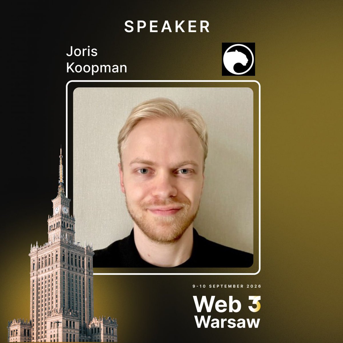 web3_warsaw's tweet photo. 🚨 We’re excited to announce that @Joris_Koopman from @ZKPanther is joining the speaker lineup at #Web3Warsaw

Expect thoughtful perspectives and valuable Panther Protocol expertise on 9-10 September 🔹 https://t.co/sSNFZaxHI1
