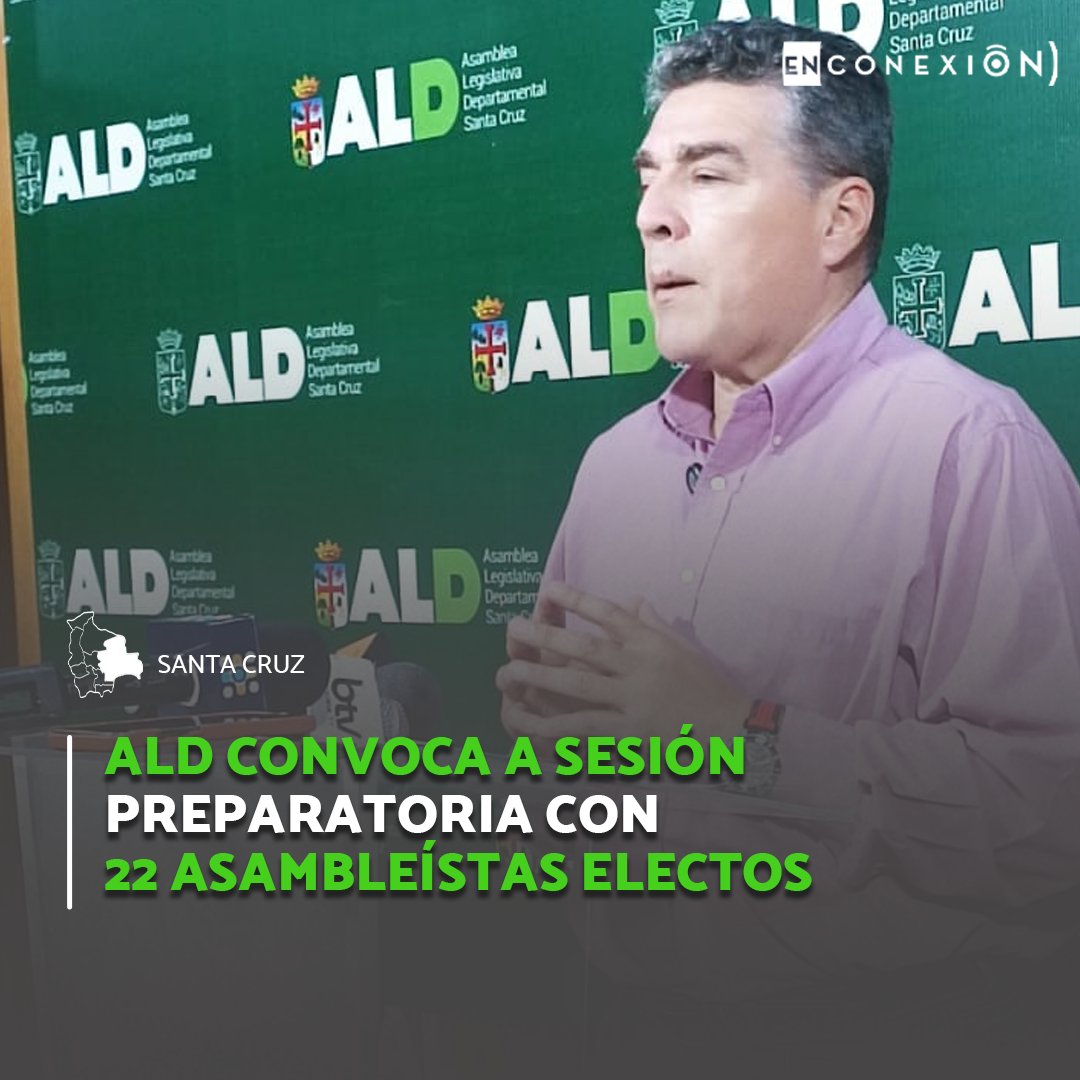 EnConexionbol's tweet image. El presidente de la Asamblea Legislativa Departamental (ALD), Oscar Feeney, informó que fue notificado por el órgano electoral departamental con la nómina de los asambleístas electos.

#EnConexión #ATBMedia #SantaCruz