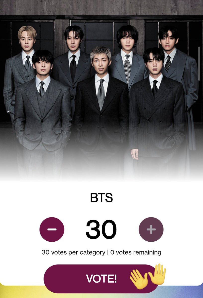 ARMY, no olvides pasar a dejar tus votos por BTS para los AMAs en todas sus categorías 🚨‼️

Aprovechemos emitiendo el máximo de votos usando todas las cuentas ‼️

➡️ VOTA AQUÍ:

— Web: VoteAMAs.com
— Instagram:
➡️instagram.com/p/DXHH2kplOBV/…
➡️instagram.com/p/DXHHxhclMKs/…