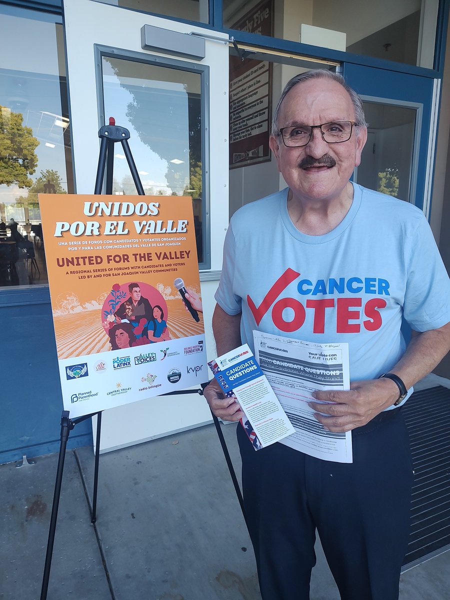 ACSCANCA's tweet photo. We were excited to see @Villegas_CA22 at the United for the Valley Candidate Forum and have a chance to ask him questions about where he stands on important cancer issues #CancerVotes https://t.co/HtAn9wZFXS
