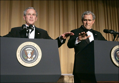 Comedians lampoon President Bush at White House Correspondents' Dinner ...