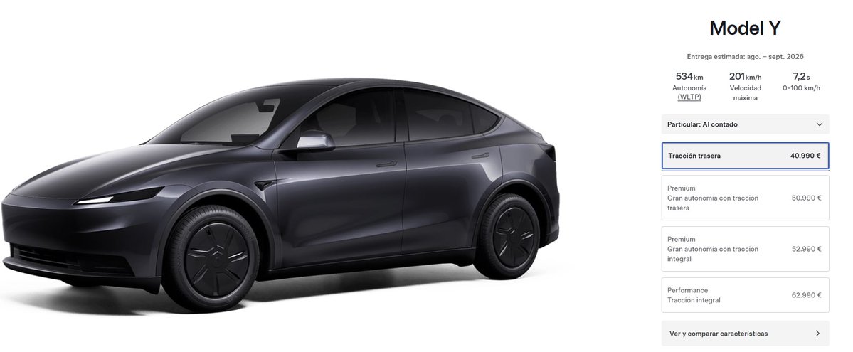 foroelectricos's tweet image. ¡Cambios en Tesla! 📉

El Tesla #Model Y reduce su gama en Europa y sube precios 1.000€ en todas sus versiones 💸

❌ Adiós a la versión intermedia ⚠️ Salto de 10.000€ entre acabados 🚀 Plazos de entrega de hasta 3 meses
¿Estrategia de marca o exceso de demanda? 👇
#Tesla
