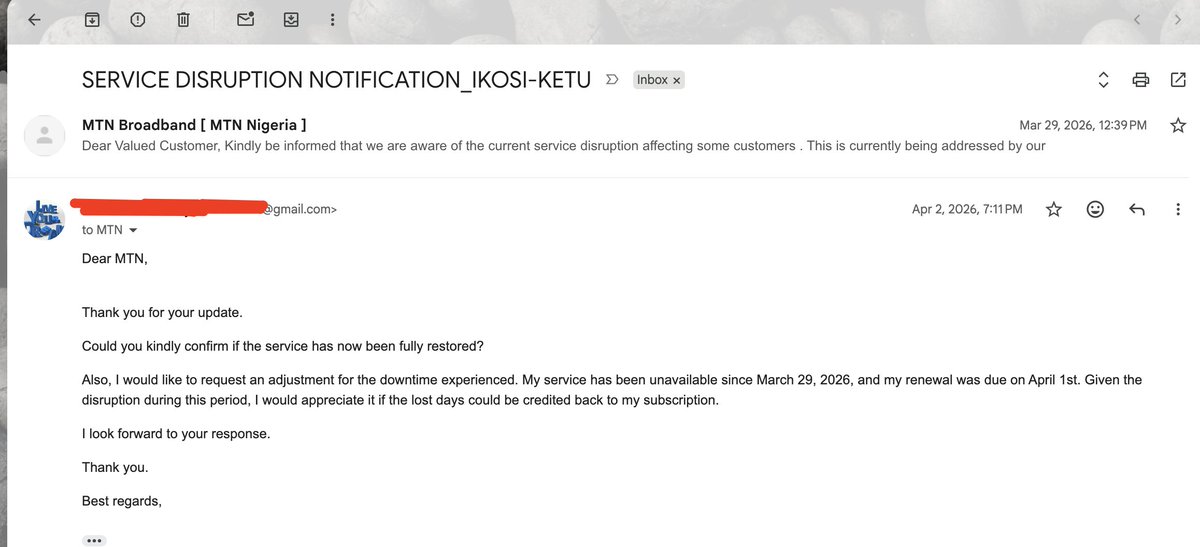 themake01's tweet photo. Dear @NgComCommission ,

@MTN180 @MTNNG  have refused to give me value for my money. This is almost 1 month now. 1/2 https://t.co/ZLtciKNaaY