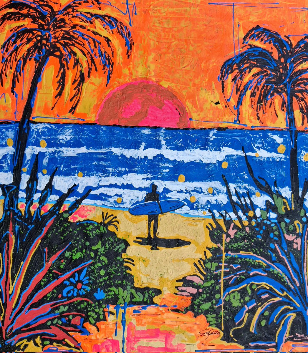 Titulo: Se cayó una pipa!!! Dimensiones: 90cm x 80cm Técnica: Acrilico sobre lienzo 

Reseña: En este preciso momento estaban pasando tres barcos, tan lejos que no se ven en el lienzo!!