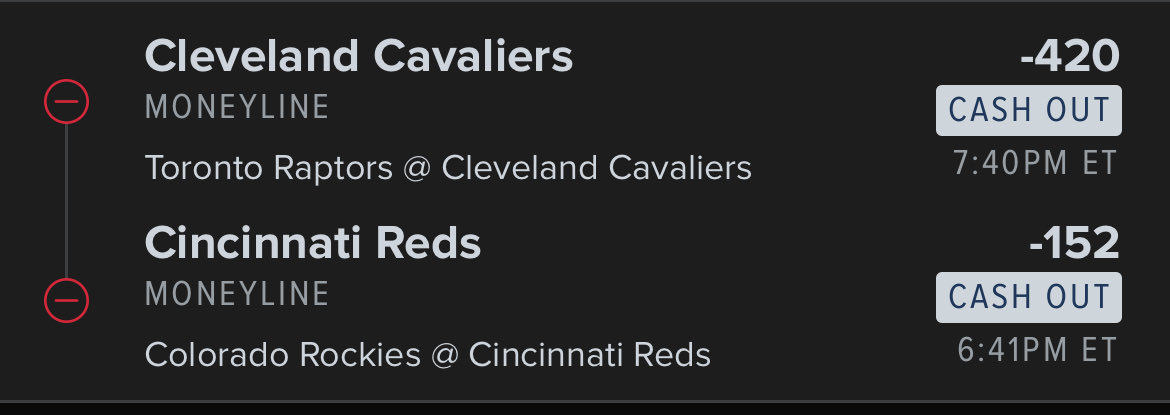 greenyLockz's tweet photo. I actually think this is perfect.

2 units - Red ML and Cavs ML (+105) https://t.co/4rd2du5P7X