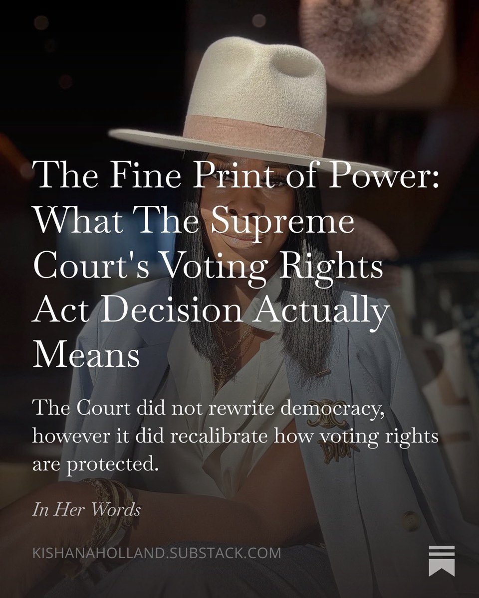Democrats are mad they’re losing political power…. They won’t be able to use race to gerrymander to their benefit anymore. Black folks are useful to The Democratic Party- always have been. 
Pay attention and engage in the FACTS. 
open.substack.com/pub/kishanahol…