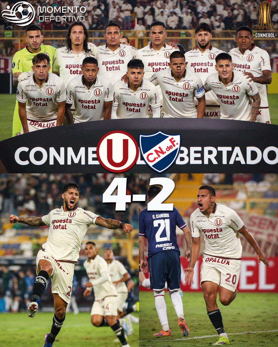 🏆🟡 ¡TRIUNFAZO CREMA! Universitario venció 4-2 a Nacional en el Estadio ...