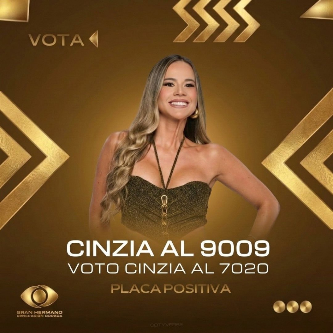 ESTOY TRISTE PERO ELLA SIGUE EN JUEGO ASI QUE CON TODO
CINZIA AL 9009 
VOTO CINZIA AL 7020
#GranHermano