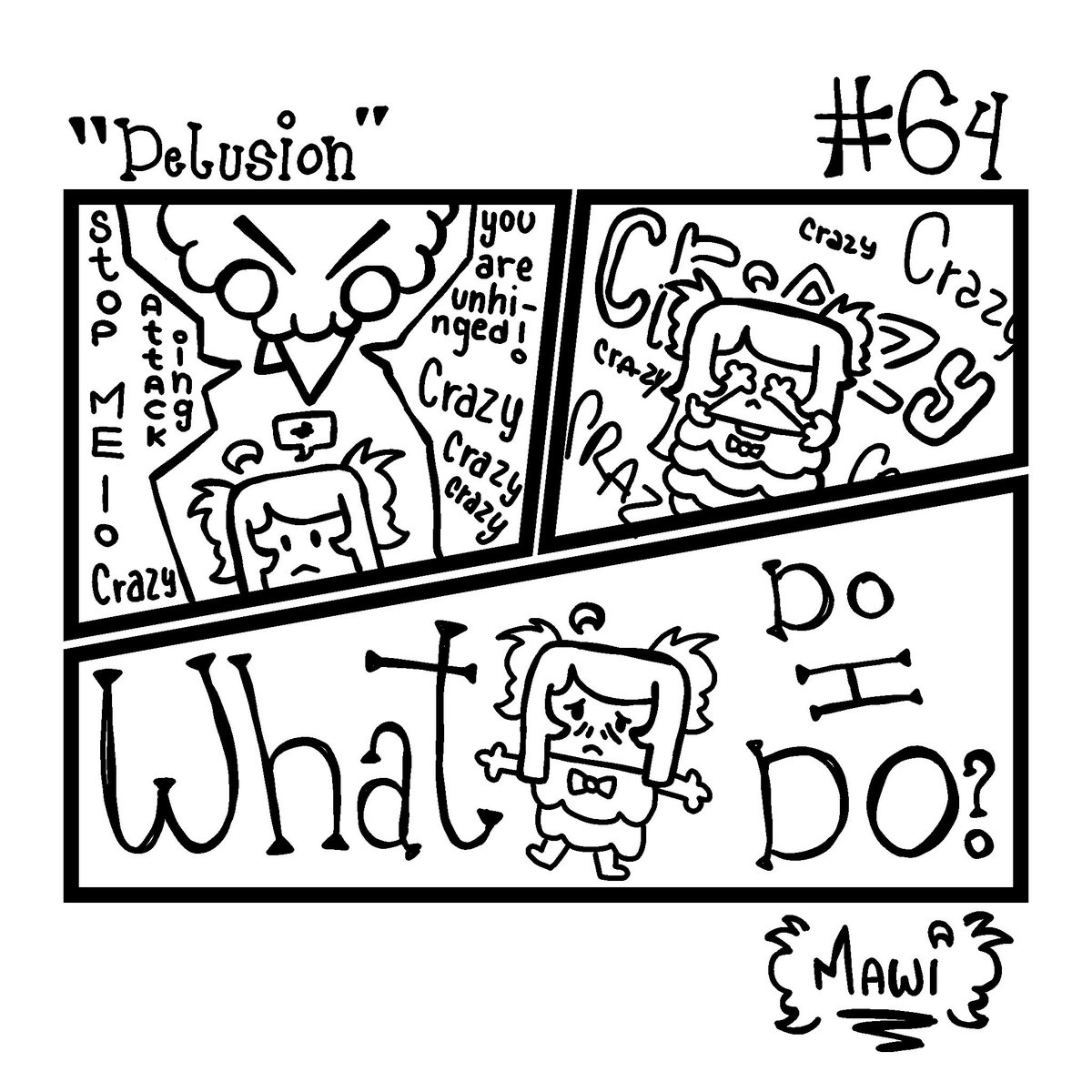 MawileApocalyps's tweet image. Mawi daily comic 64:

People constantly tell me I'm wrong and evil, abusive, lazy and such.

No one ever takes the time to explain how can I be better...

#comic #feelings #mawi #digitalart #MentalHealth
