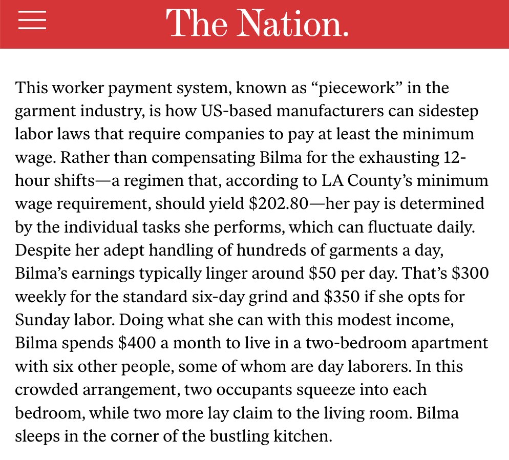 Personally don't think this is something to be proud of. A few years ago, I interview a Los Angeles woman who made these types of dresses. She got paid 15 cents per dress and slept in the corner of a kitchen. When you get these "deals," consider who else is paying.