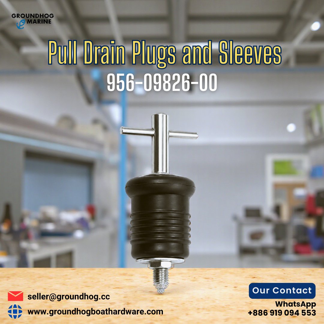 MarineGroundhog's tweet photo. 🚿 Boat Pull Drain Plug 956-09826-00 – brass marine-grade solution for fast drainage &amp; secure sealing in transoms, bilges &amp; tanks. Corrosion-resistant &amp; easy pull operation.

Product Link: https://t.co/lmtJ2b8bja

#DrainPlug #BoatHardware #MarineSupplies #BoatParts #WaterControl https://t.co/8CpTIzZIfY