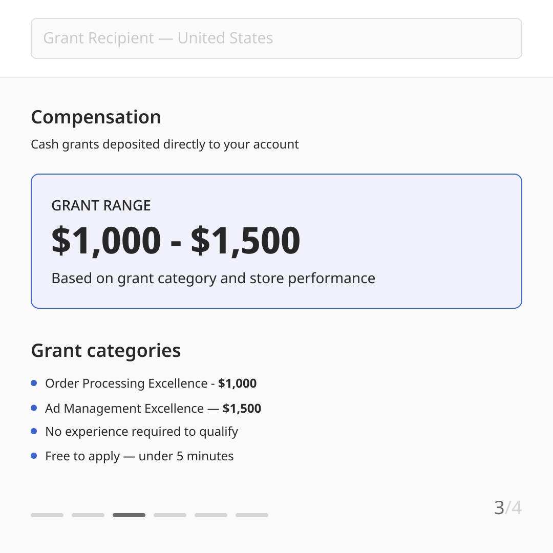 Sellvia_Fdn's tweet image. Attention! The Sellvia Foundation is looking for grant recipients. Swipe through the carousel to learn all the requirements. 

Want to be the next Sellvia Foundation grant recipient? Head to our bio.

#grants #ecommerce #solopreneur