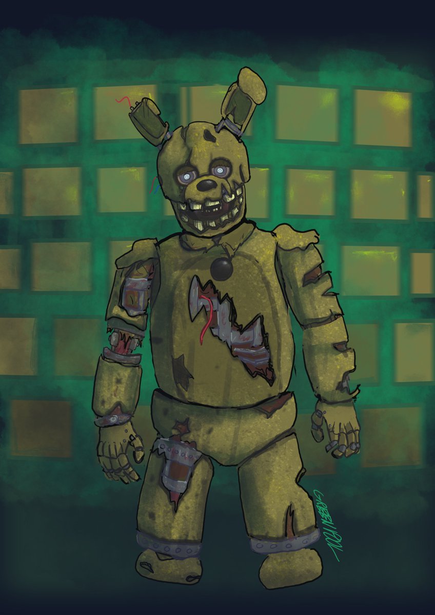 greenpool45's tweet photo. My take on a #FNAF3 Movie #Springtrap https://t.co/rroWztDcrv