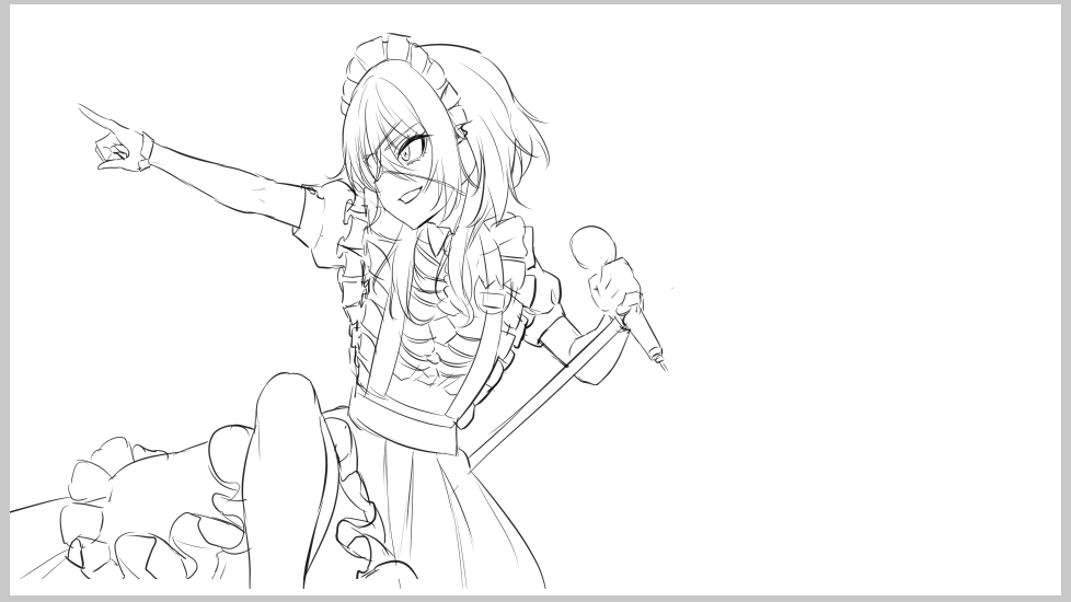 wip
構図や表情いい感じになってきた 