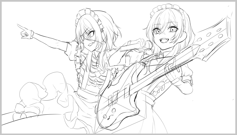 wip
構図や表情いい感じになってきた 