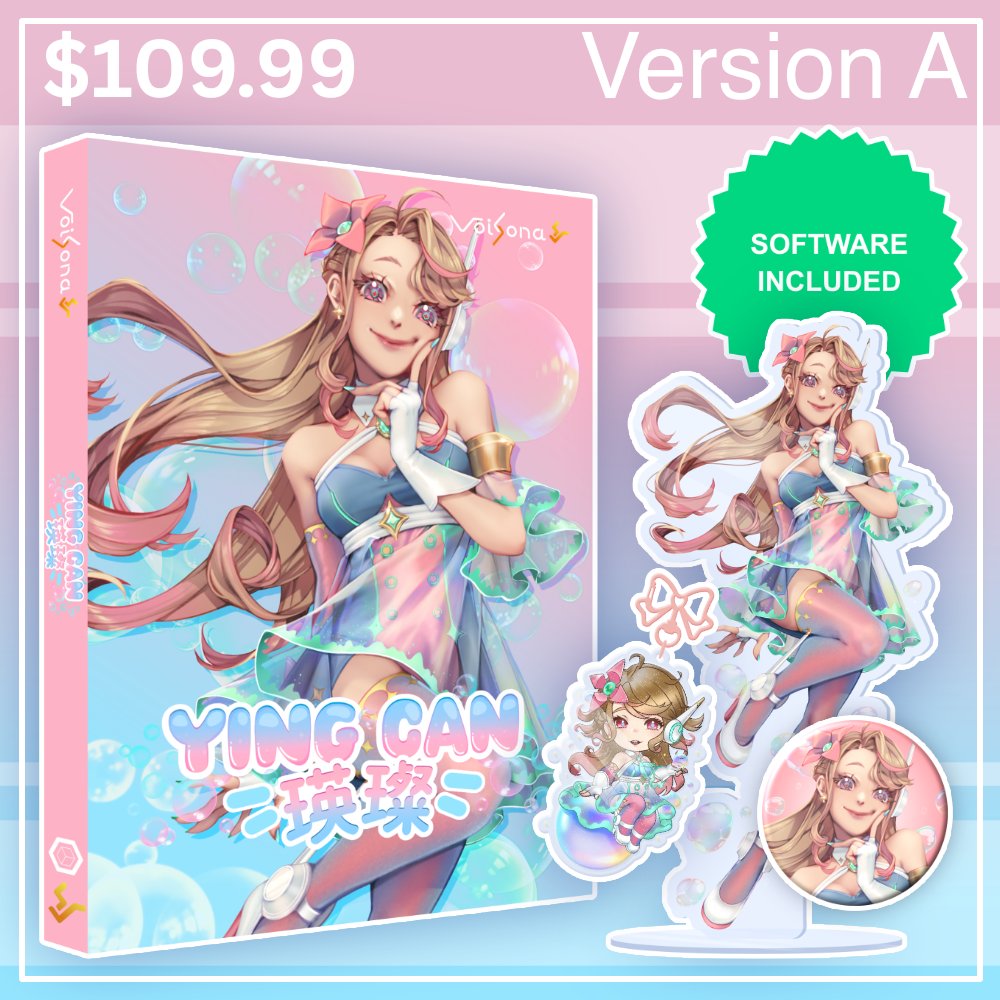 Chorical_LLC's tweet photo. Version A will retail for $109.99 and will include the following:

🩷 Plastic voice case
🫧 PVC license card
🩷 Exclusive standee
🫧 Exclusive charm
🩷 Exclusive metal button
🫧 Tri-fold pamphlet w/ art print
🩷 Digital goodies https://t.co/RadQ4ba9Ki