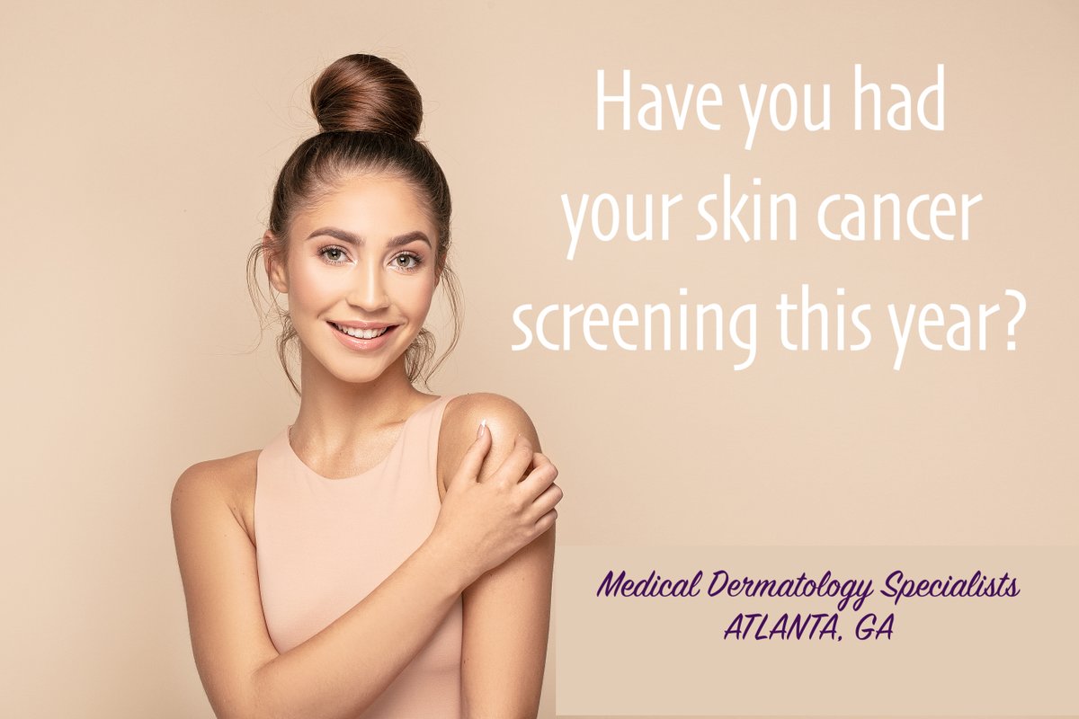 AtlantaDerm's tweet photo. Did you know that one in five Americans will develop skin cancer in the course of a lifetime? Schedule your melanoma screening with #MedicalDermatologySpecialists   ➡️ https://t.co/E2PtFKp33H

#melanoma #skincancer #drweisman #atlantaga https://t.co/XHUe0MxEwU
