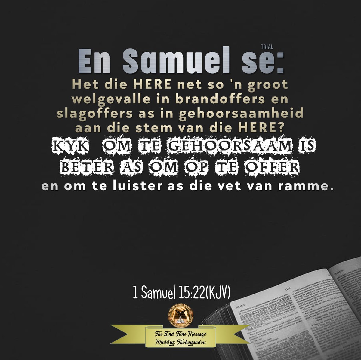 The End Time Message Ministry: Thohoyandou (@thohoyandoum) on Twitter photo 