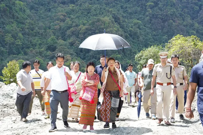 PansaSang's tweet photo. Dasanglu Pul, Women &amp; Child Development Minister, inspects the ongoing construction of the 2MW Ampani Hydropower Project at Huiliang village, Anjaw District.
She emphasizes timely completion with top-notch quality standards!
#SustainableDevelopment #CleanEnergy #ArunachalProgress https://t.co/7Cm6wfBJh2