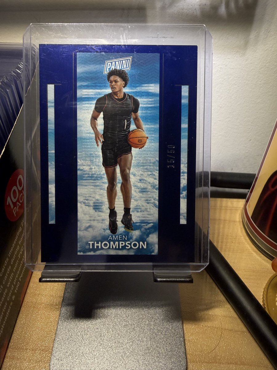 BasedCardGuy's tweet image. Check out AMEN THOMPSON 2023-24 PANINI THE NATIONAL BASKETBALL SILVER PACK Rookie Purple /50 ebay.us/m/WSWh5o #eBay via @eBay #TBBReposts #TBBCrew #CardsForSale #Rockets #AmenThompson #RocketsLakers #RocketsvsLakers #NBA #TheNational #Rookie