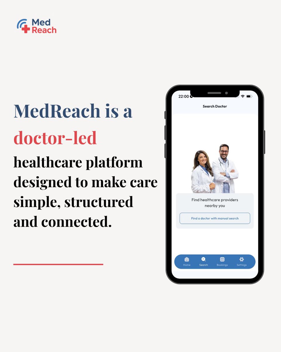 MedReachapp's tweet image. Most healthcare platforms stop at consultation.

MedReach doesn’t.

We focus on what really matters:
structure, coordination, and continuity of care.

#MedReachNG #HealthTech #ConnectedCare