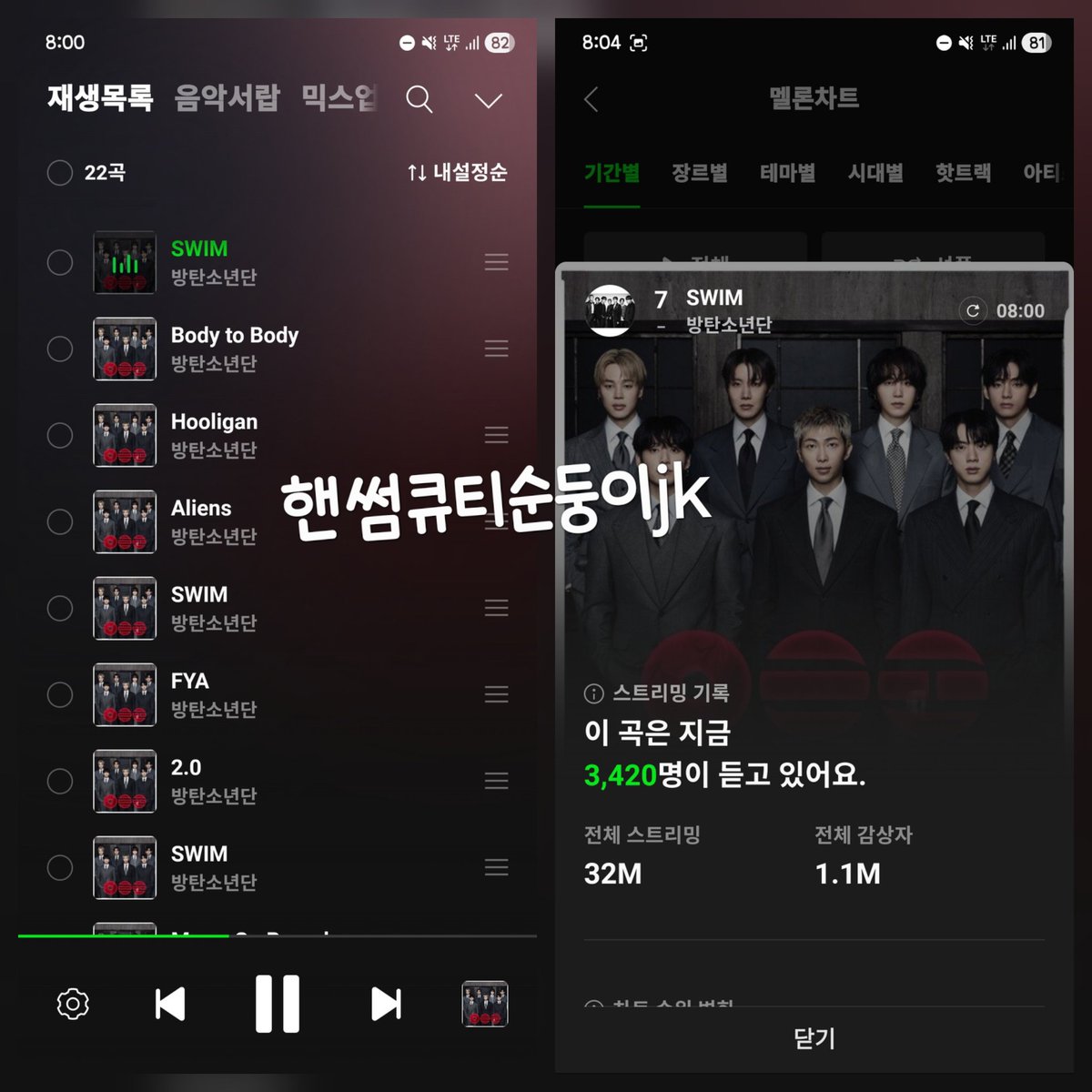 갑자기현생에불이떨어져서부산티겟팅못했는데대기가19만이라니역대급이네
헐....일간순위 한번제대로못지켜보고핫백순위
다떨어지고탑백순위10밖으로자꾸나가는상황에스밍인원5000도안되고어제티겟팅하는사람의반의반만이라도스밍투표했으면전부팬은
아니여도팬반정도는될텐데..
#함께_스밍해요_아미