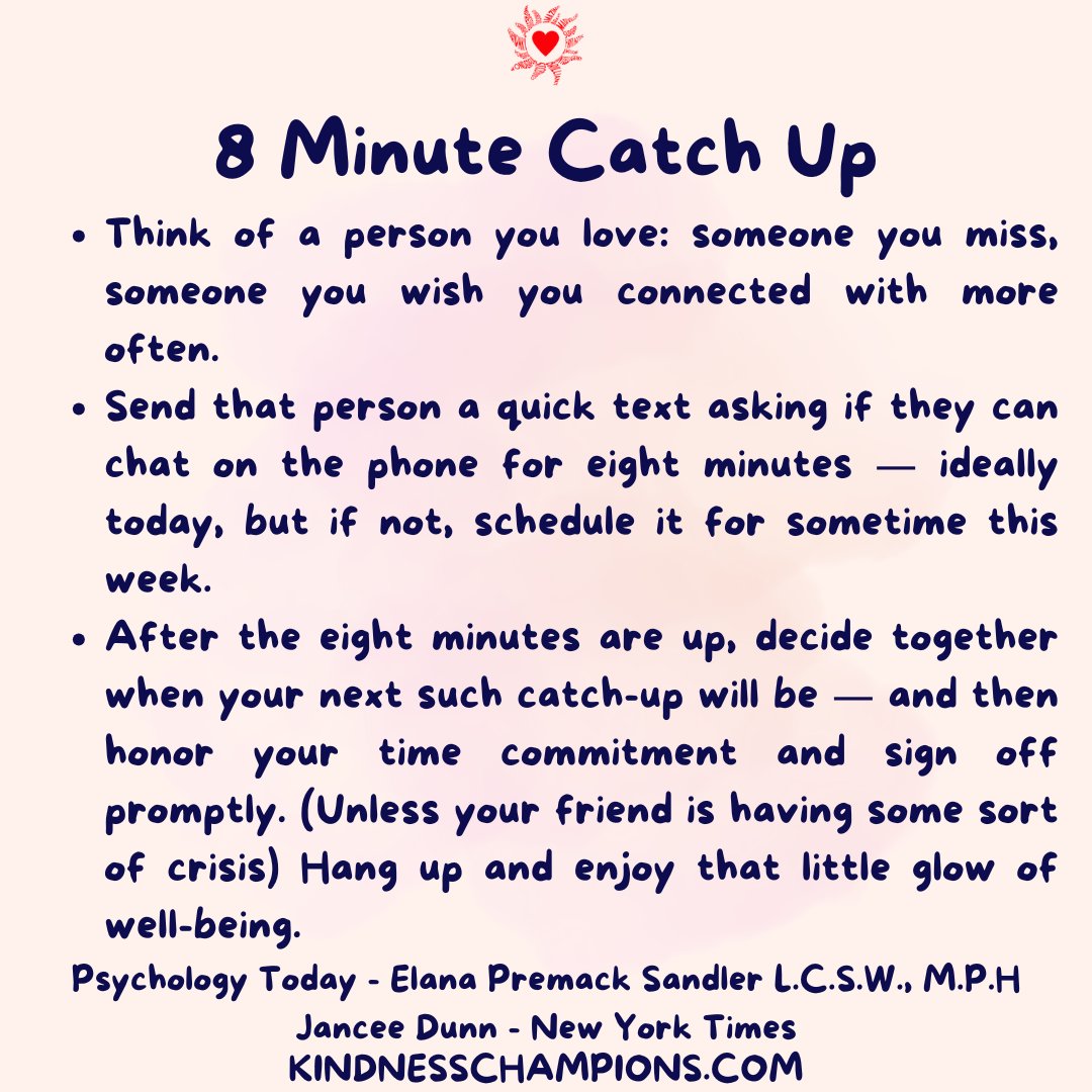KindnessChamps's tweet image. "Showing someone they are not alone is a truly precious gift." LoveToKnow

Hey caring people🥰

A bit of support, caring and catching up makes a difference in the life of another person, showing them they are not alone💝 #kindness #care #support #ubuntu❤️