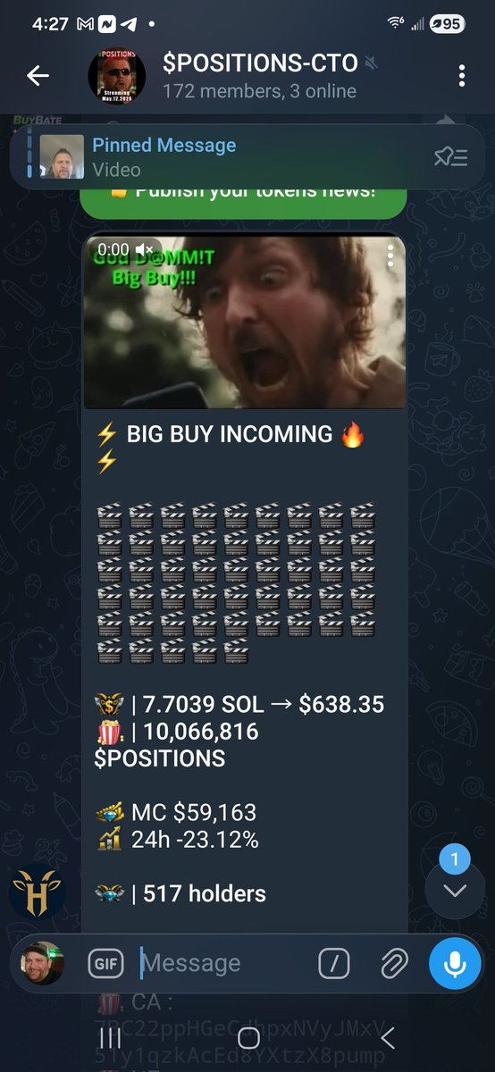 We just had a smoll discussion on the creator rewards.  50% of them are still held for <a href="/CoolBrandonD/">Brandon Daley</a> aiming to get his 65k back.  Remaining 50% will be used for buyback, boosts, promos, etc..  

Here is the 1st buyback performed.  As we just claimed fees to help this dip.
