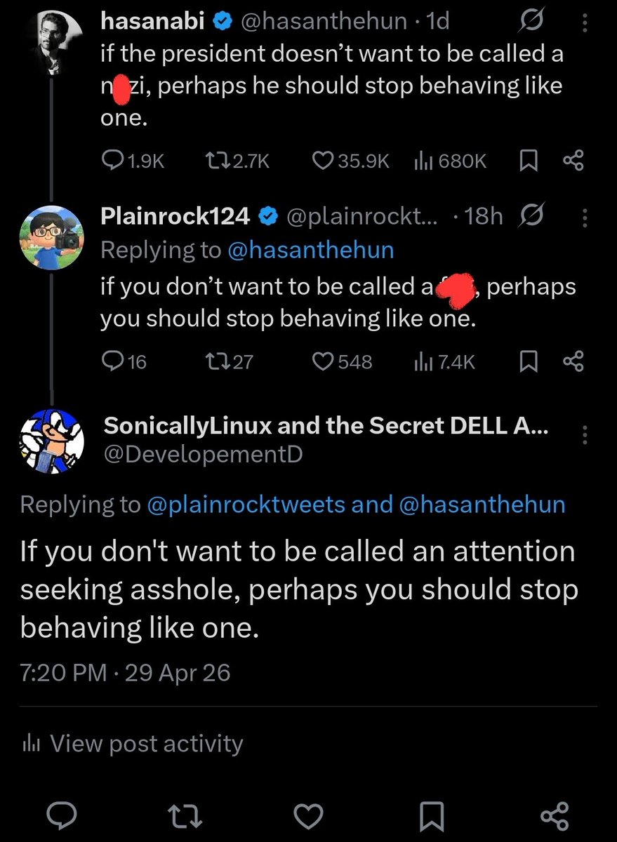 We gotta bring cancel culture back so these mfs stop acting like they can just sling slurs around
(Plainrock said the N word at the TADC convention)