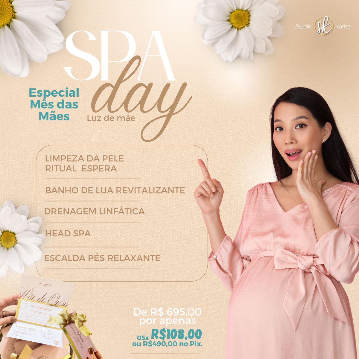 Para abrir nossa campanha Especial Mês das Mães apresentamos dois combos criados exclusivamente para acolher as futuras mamães com todo o carinho que esse momento merece. 

✨🤰🏼Presenteie-se ou surpreenda aquela grávida especial com um voucher inesquecível. ✨