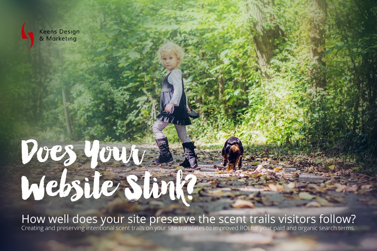 KeensDesign's tweet image. Ever wondered if your website "stinks"? 💩 In the world of digital marketing, we often talk about "scent trails"—the consistent path of information that leads a visitor from a search result directly to the solution they need.

#WisdomWednesday #WednesdayWisdom #WebDesignTips