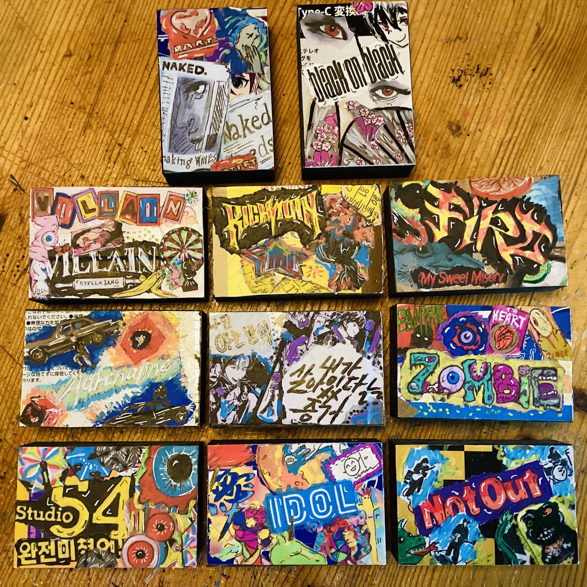 lisathegeekmom's tweet image. My 2 fav block design for this batch are my #XdinaryHereos Fire &amp;amp; #TOP Studio54.
Other faves:
#ATEEZ Adrenaline
#DragonPony Not Out
#PurpleKiss Zombie
#BTS Idol
#AB6IX Naked
#StellaJang I’m a Villain
#Aespa Rich Man
#NCT2018 Black on Black
#TuneXX I’m Alive.
Happy hunting.