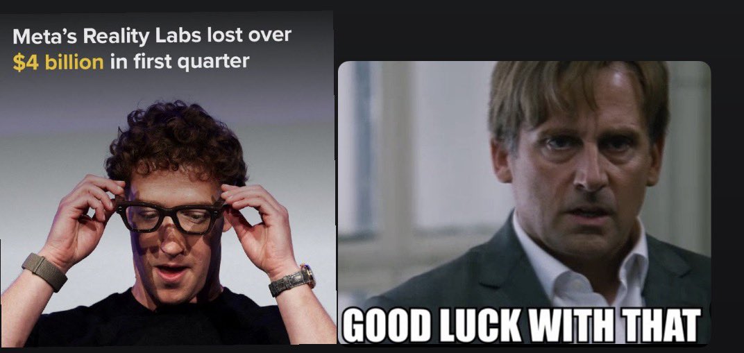 1CoastalJournal's tweet image. $meta can’t even make money 
(-$4billion) on their AI Glasses that cost way LESS in CAPEX then AI data centers cost. 

And investors think Meta will make money on their AI data center spend of $150 billion soon? 

Good luck with that! 

Full report: open.substack.com/pub/coastaljou…