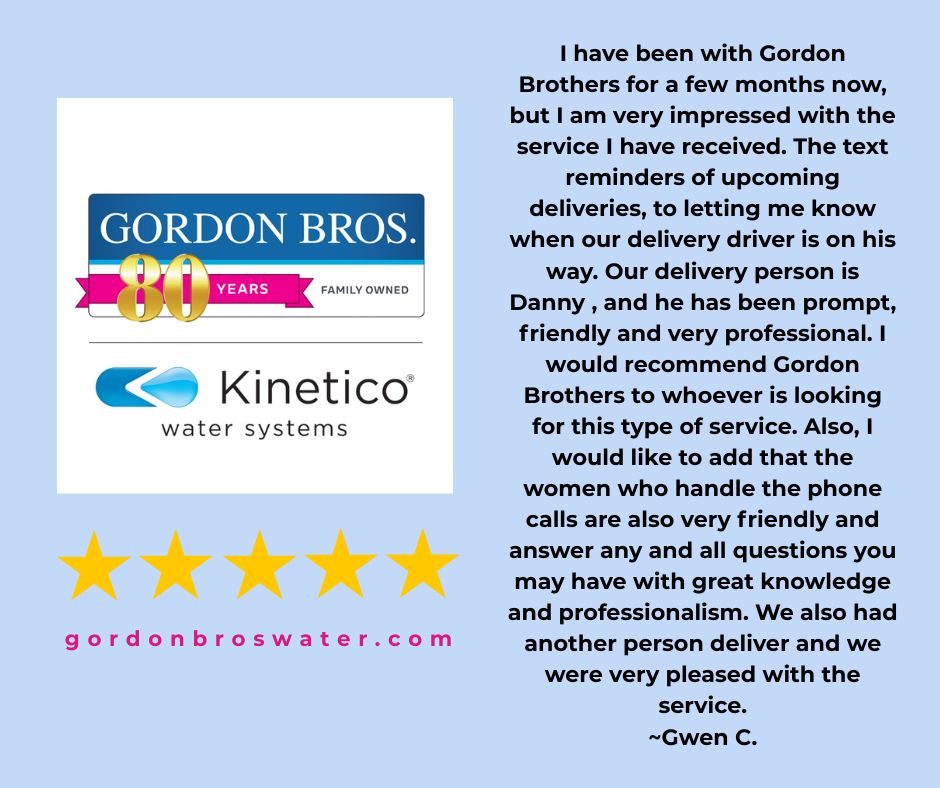 gordonbroswater's tweet photo. Thank you Gwen for choosing #GordonBrosWater for your #FilteredWater needs and thank you for your feedback!!
#localwatertreatment #localwaterpurification #kinetico #kineticowater #watersofteners #cleanwatersolutions #drinkingwater #waterproblems #tapwater #drinkmorewater https://t.co/up7ZEaOwff