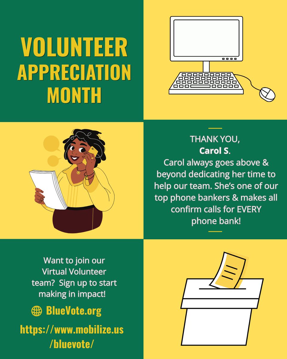 BluevoteOrgPA's tweet photo. We LOVE our Volunteers, thank you Carol S. for sharing your time &amp; talents with https://t.co/s8Ht8b0KK6!!  🩵💙 https://t.co/bbLRz4Hs2J