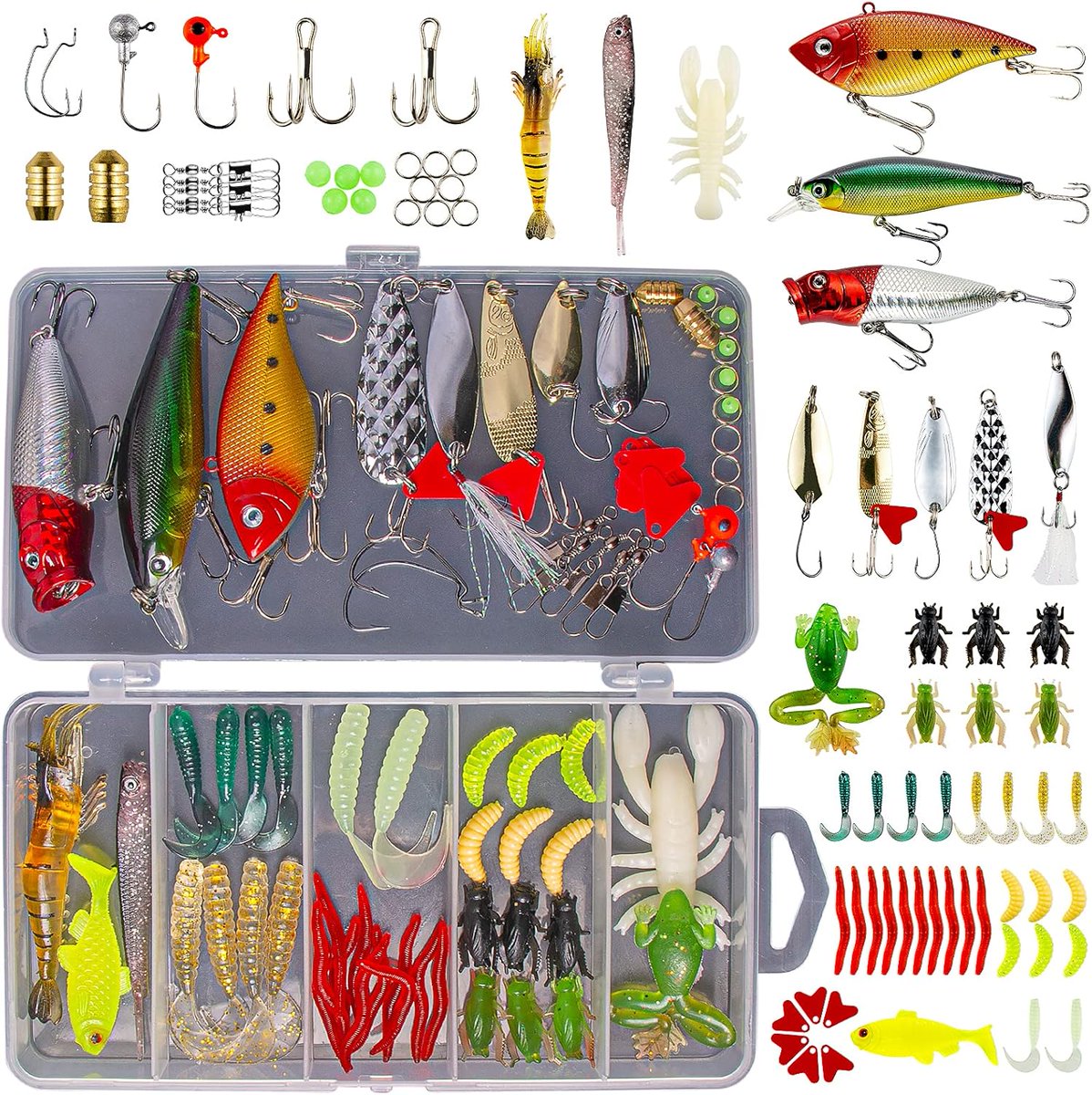 nextgendeals's tweet photo. $5.xx code: QD96H57V (reg $14.xx)
Fishing Lures Kit for Freshwater Bait Tackle Kit for Bass Trout Salmon Fishing Accessories Tackle Box Including Spoon Lures Soft Plastic Worms Fishing Gifts

https://t.co/ruJP4VUgoP #Ad https://t.co/RVSzteLXTI