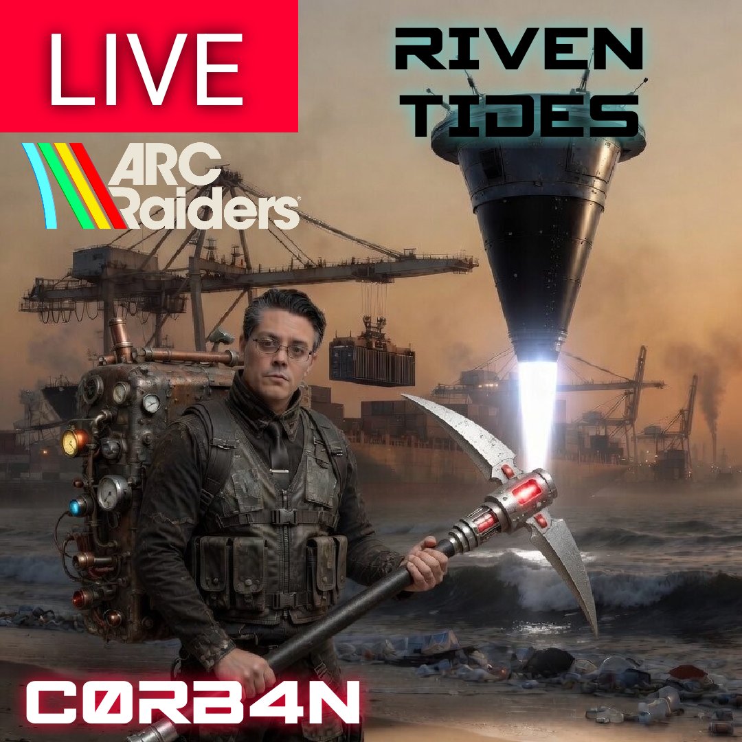 Live NOW @
twitch.tv/c0rb4n
playing the Riven Tides Update

30% off your order
gfuel.com/c0rb4n   Use promo code: c0rb4n at checkout
#arcraiders #twitch #gfuel #gamer #c0rb4n