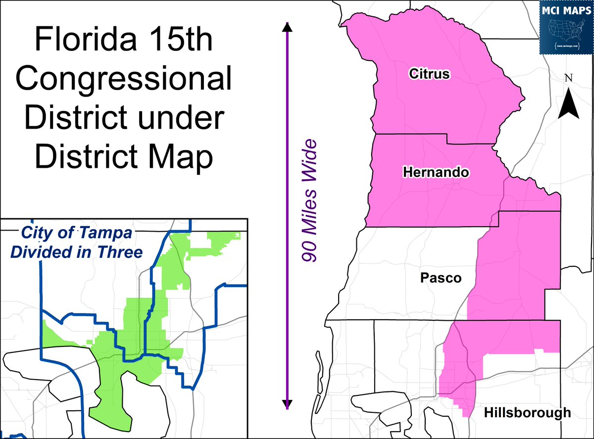MappingFL's tweet image. I would like to present a new snake-like district in the map Ron DeSantis just got passed by the Florida legislature #flapol