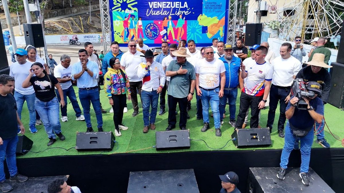 #VenezuelaVuelaLibre | SAN JUAN DE LOS MORROS - GUÁRICO | El vicepresidente sectorial de Política, Seguridad Ciudadana y Paz, Diosdado Cabello Rondón, afirmó que “las sanciones han provocado en Venezuela un impacto gravísimo sobre el Pueblo de a pie” y sobre todos los sectores