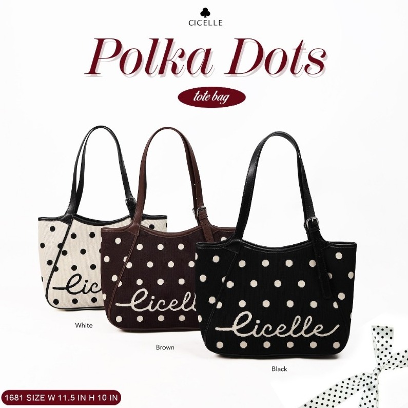 Shareit29's tweet photo. กระเป๋า tote ลายจุดจาก CICELLE สวยเก๋ ใช้งานได้จริง ไม่ว่าจะไปเรียนหรือไปเที่ยว สัมผัสสไตล์ที่ใช่ในทุกวัน!