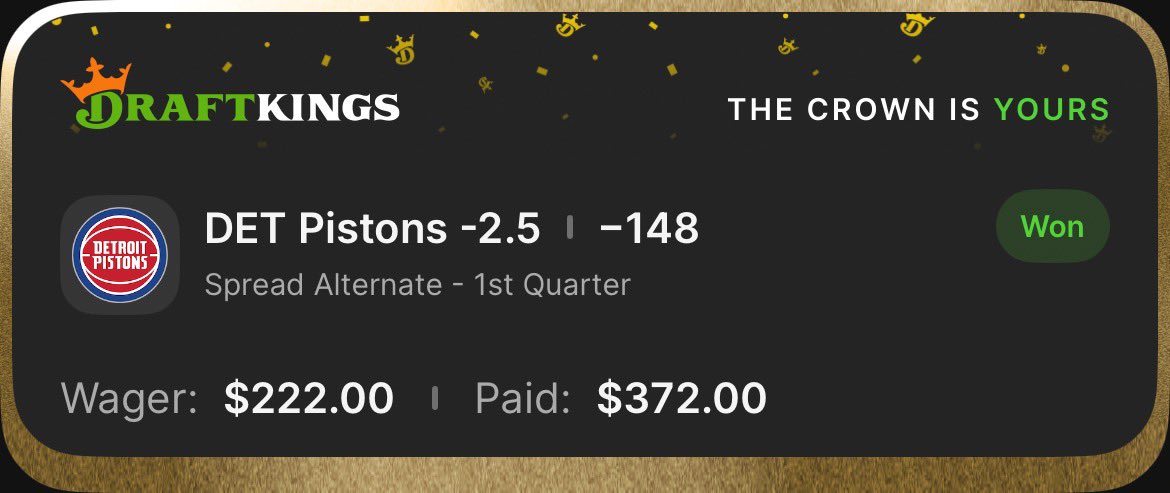 Quik_Picks's tweet photo. CASH IT 
PISTONS 1Q Spread https://t.co/yxdsQJDHAM