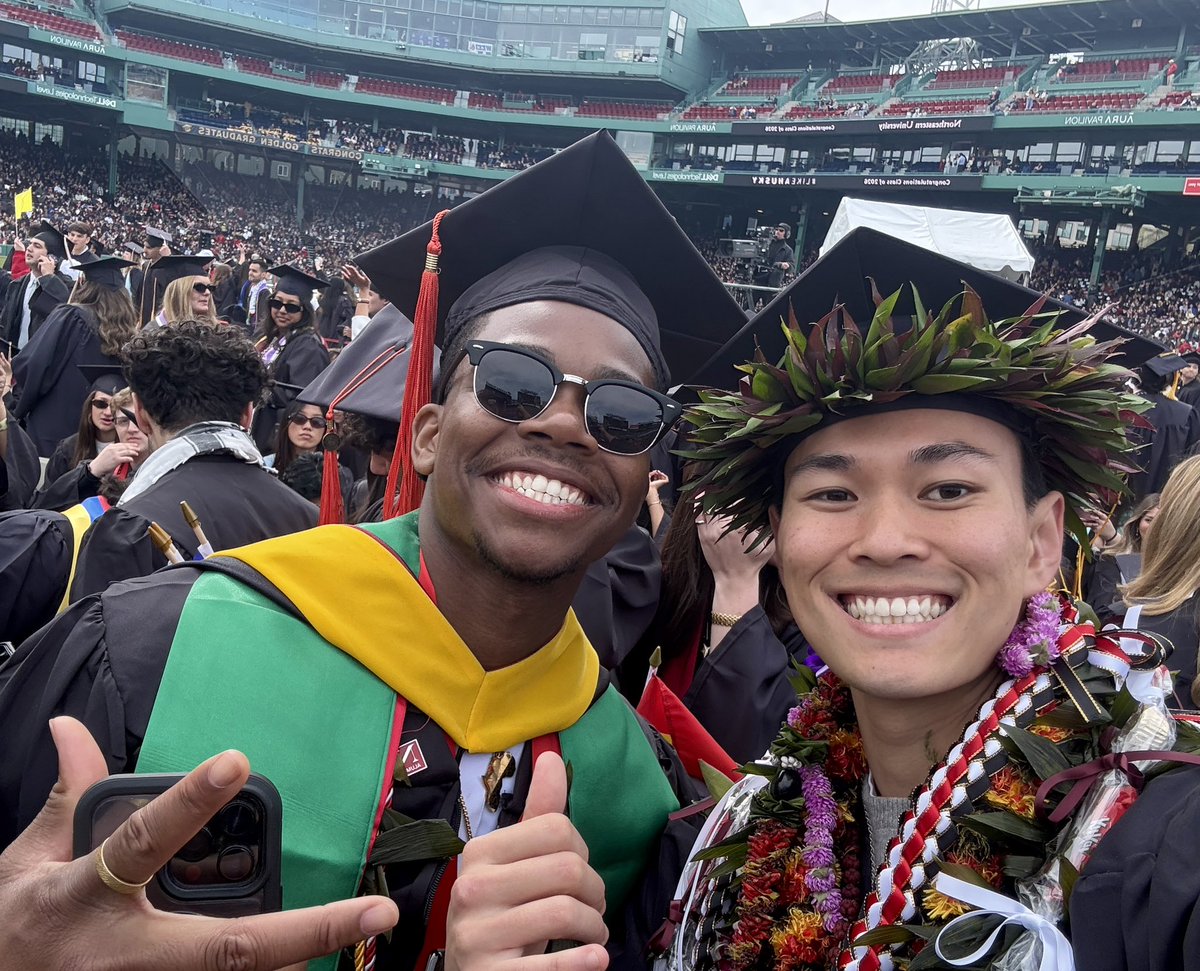 elijahmuraoka_'s tweet photo. I’m literally writing this post at graduation right now.

Honestly, this is a pretty surreal experience.

I didn’t realize how many people I knew until I got to grad today (I was supposed to graduate last year).

Friends from classes, volleyball, and other random activities.

Familiar faces I haven’t seen in years.

Everyone here for this one big moment.

There’s something really special about today whether I like to admit it or not.

So much of college isn’t about the classes or the internships, but rather the friends you meet and get to go through this part of life with.

(lowkey corny, i know)

But seriously, I wouldn’t trade my relationships and experiences at this university for anything.

Thank you to everyone who has shaped the last 5 years of my life.

Congrats to all the 2026 graduates! 🥳

P.S. We’re hiring at Tomoji. Summer interns, co-ops, full-time. If you’re an ambitious new grad who loves AI, send us an email → founders@soshi.io

#GODDID #Northeastern #Graduate