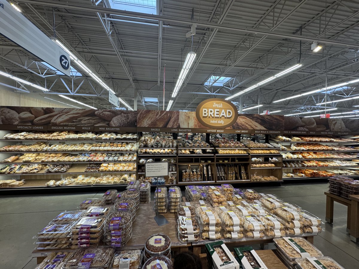 Had to get milk today, and here’s our bread section in a tiny ass suburb.