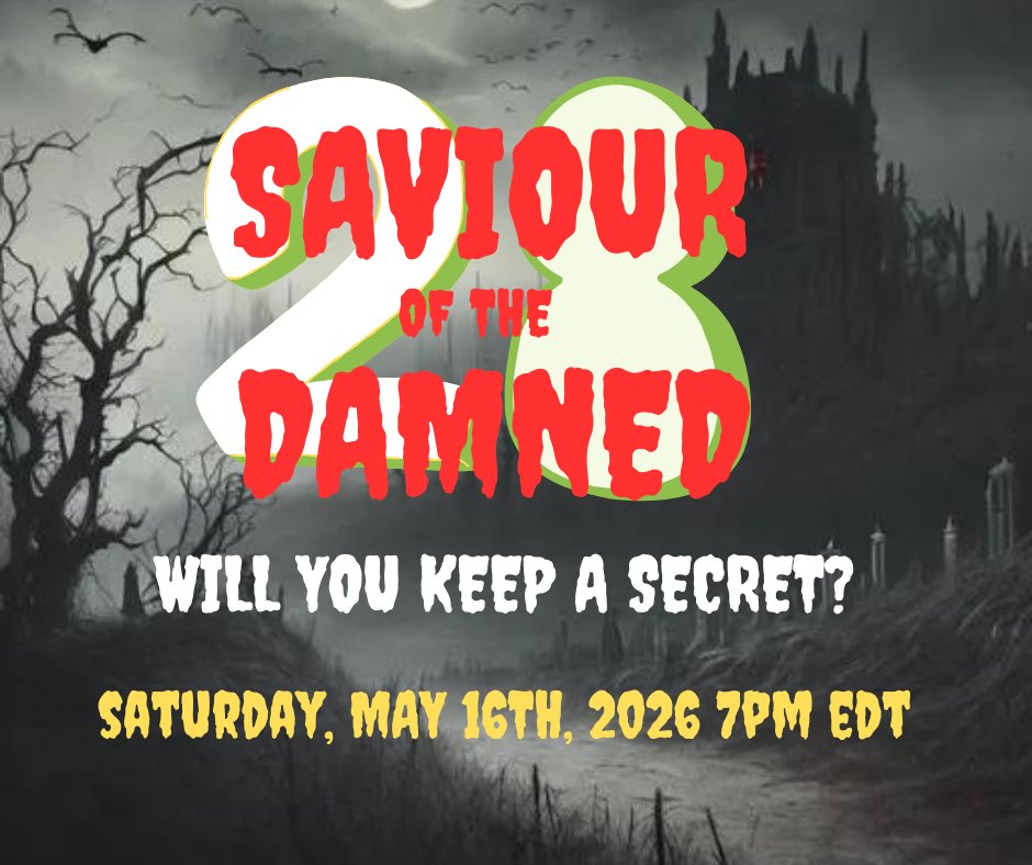 Changing the date to the 16th at 7pm EDT. Well folks, we're back for S28 of "Saviour of the Damned: Will you keep a secret?"  Apps open to both new and returning players come be part of the chaos and test how far you'll go to keep a secret. docs.google.com/forms/d/1MRKTv…