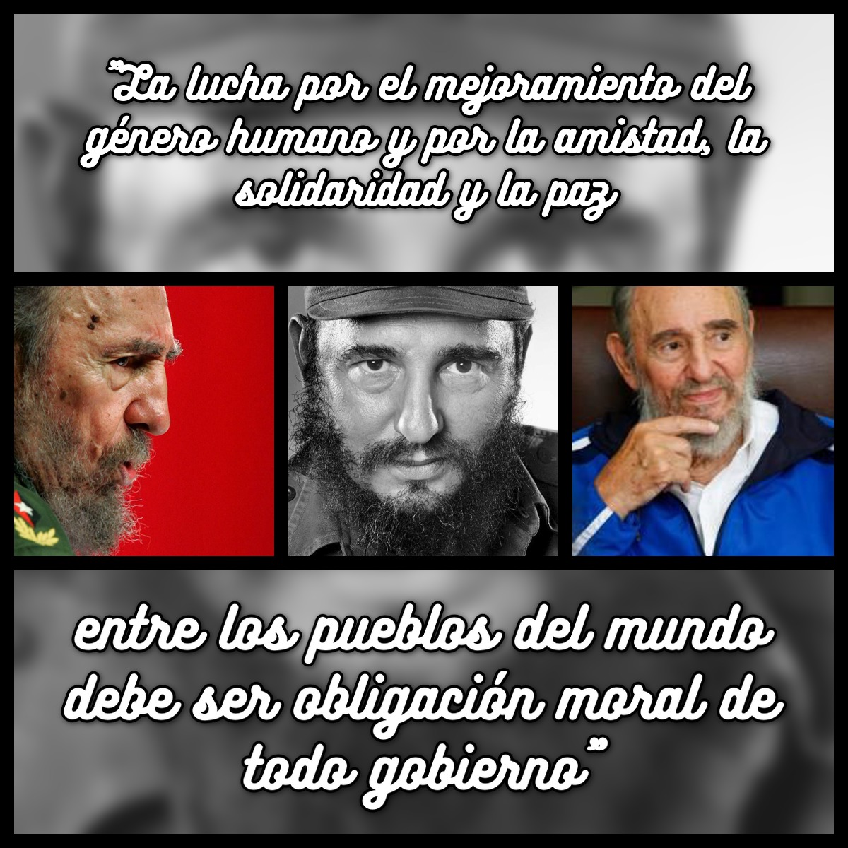 IntendenteHV's tweet image. 📅29 de abril de 2006 🎙️#FidelCastro: “La lucha por el mejoramiento del género humano y por la amistad, la solidaridad y la paz entre los pueblos del mundo debe ser obligación moral de todo gobierno.”

fidelcastro.cu
#100AñosConFidel #Cuba #Revolución #SomosCuba