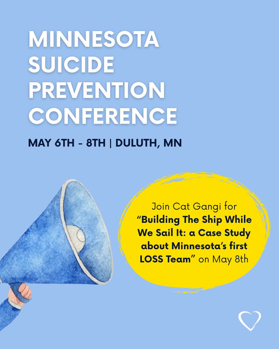 SAVEvoicesofedu's tweet image. 🗓️  SAVE will be at the Minnesota Suicide Prevention Conference May 6th-8th in Duluth, MN! 

If you want to be a part of the conversation with thought leaders and practitioners, register for the conference: bit.ly/4cMjwun

#MNSuicidePrevention #SuicidePrevention #SAVE