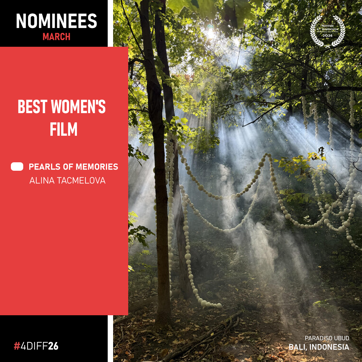 4D_FilmFest's tweet image. Congratulations to the Nominees.
Thanks for your participation and contribution to the world of Independent Cinema.

#Nominee #bali #ubud #fdiff2026 #filmfreeway #filmfreeway